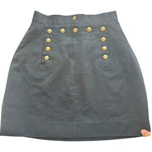 The Works Saks Fifth Ave Skirt Wool  Mini Black‎ Classic Office  Size 4 Chic